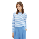 TOM TAILOR DENIM Langarm-Shirt white blue stripe
