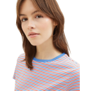 TOM TAILOR DENIM T-Shirt blue red white stripe