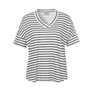VIA APPIA T-Shirt geringelt ecru/marine