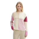 TOM TAILOR Pullover mit U-Boot Ausschnitt patched stripe...