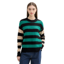 TOM TAILOR DENIM Pullover green black stripe